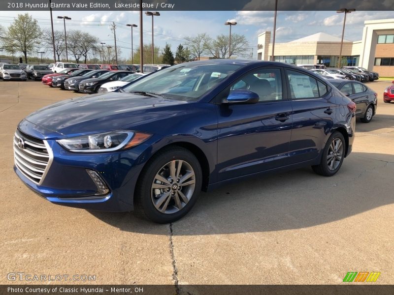 Lakeside Blue / Gray 2018 Hyundai Elantra Value Edition