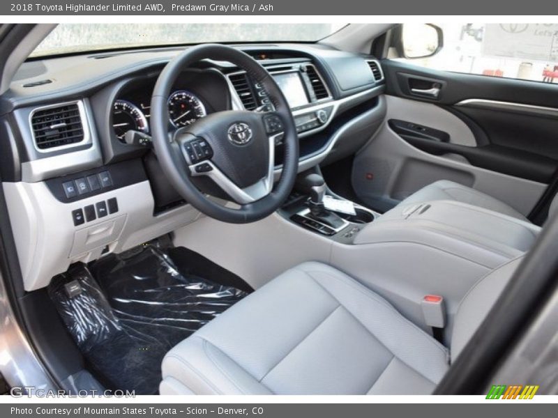 Predawn Gray Mica / Ash 2018 Toyota Highlander Limited AWD