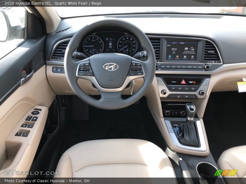 Quartz White Pearl / Beige 2018 Hyundai Elantra SEL