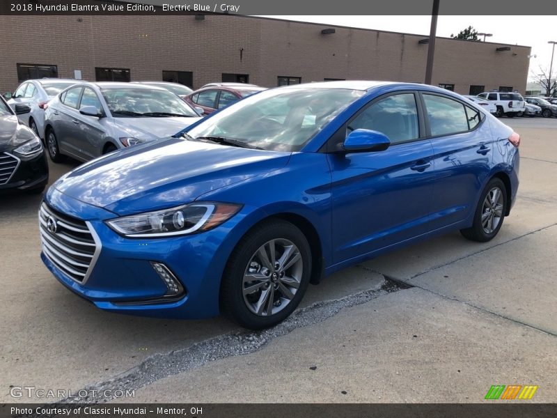 Electric Blue / Gray 2018 Hyundai Elantra Value Edition