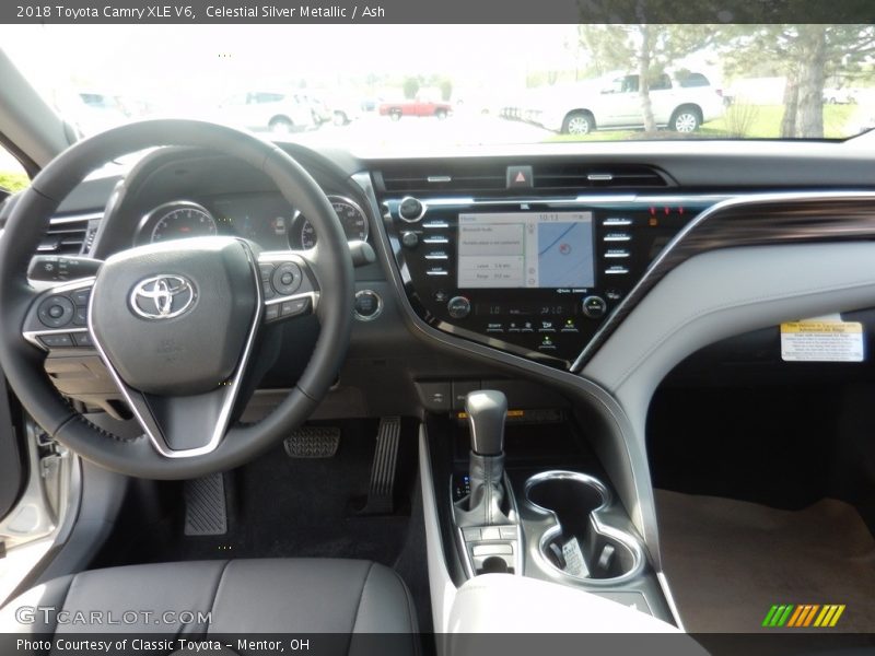 Celestial Silver Metallic / Ash 2018 Toyota Camry XLE V6