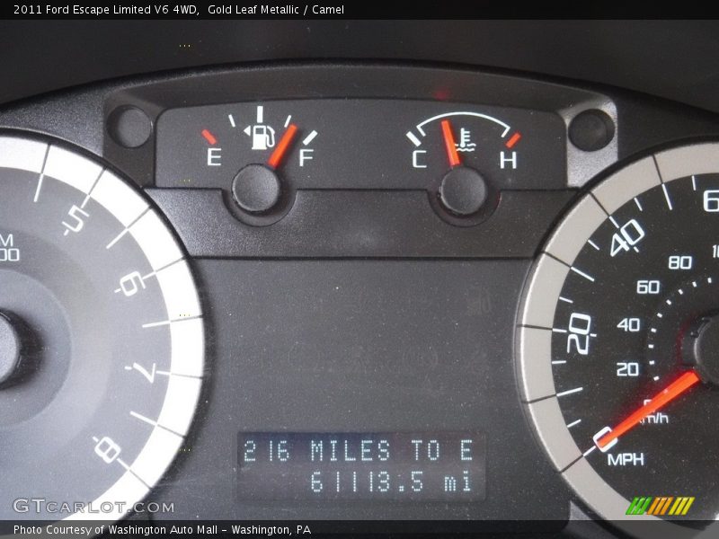 Gold Leaf Metallic / Camel 2011 Ford Escape Limited V6 4WD