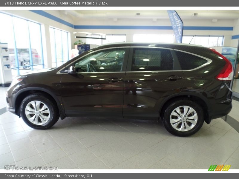 Kona Coffee Metallic / Black 2013 Honda CR-V EX-L AWD