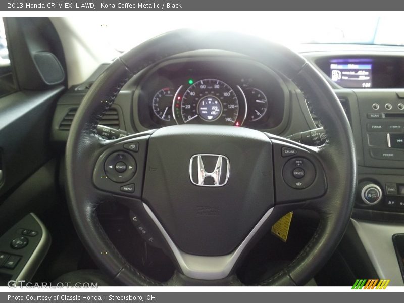 Kona Coffee Metallic / Black 2013 Honda CR-V EX-L AWD