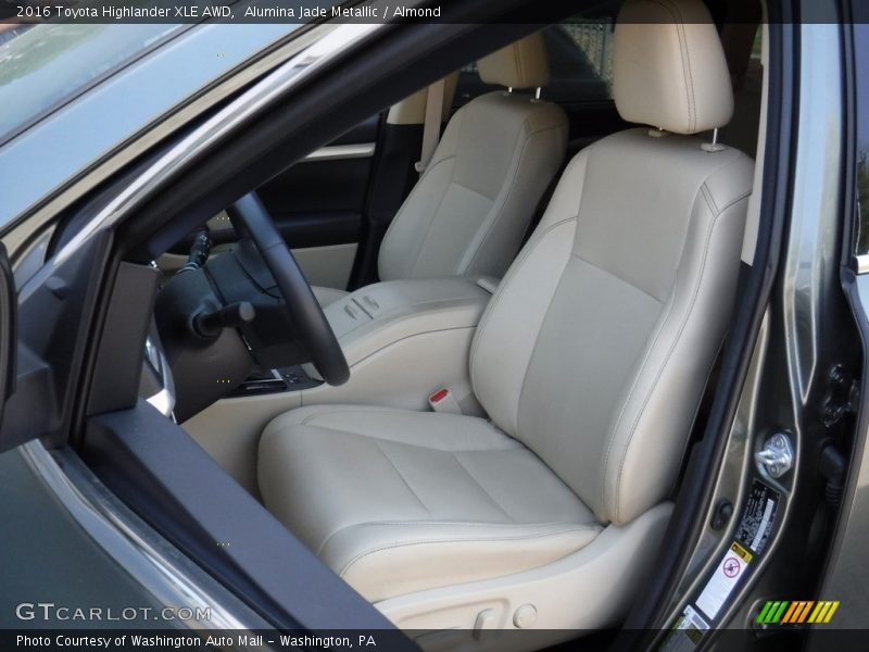 Alumina Jade Metallic / Almond 2016 Toyota Highlander XLE AWD