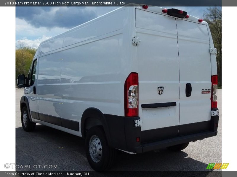 Bright White / Black 2018 Ram ProMaster 2500 High Roof Cargo Van