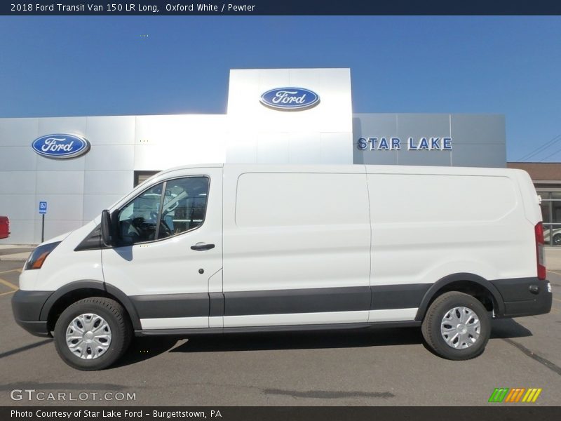 Oxford White / Pewter 2018 Ford Transit Van 150 LR Long