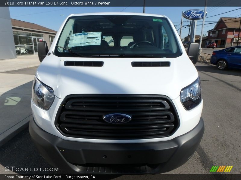 Oxford White / Pewter 2018 Ford Transit Van 150 LR Long