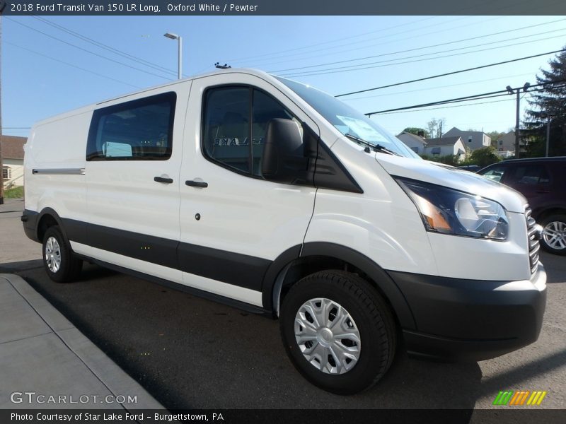 Oxford White / Pewter 2018 Ford Transit Van 150 LR Long