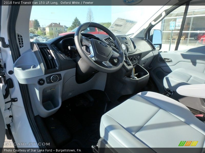 Oxford White / Pewter 2018 Ford Transit Van 150 LR Long