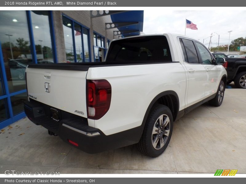 White Diamond Pearl / Black 2018 Honda Ridgeline RTL AWD