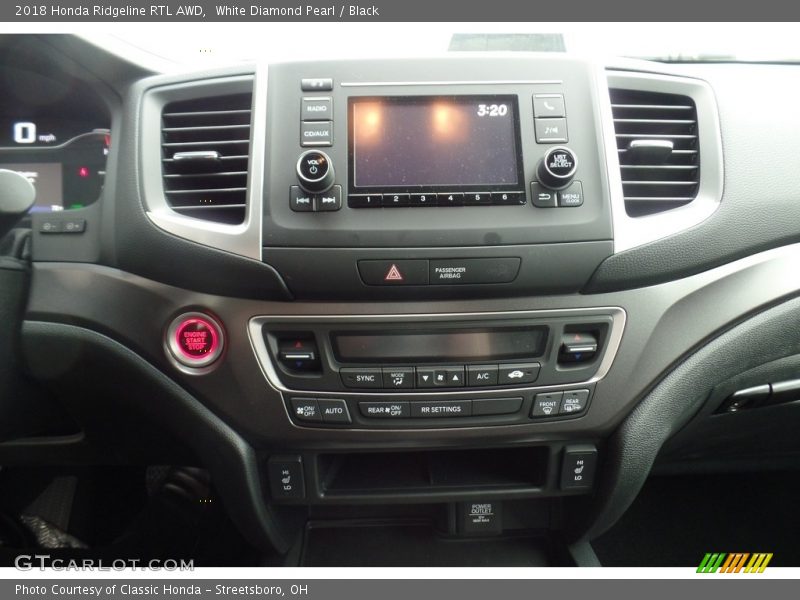 Controls of 2018 Ridgeline RTL AWD