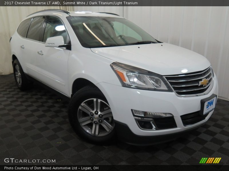 Summit White / Dark Titanium/Light Titanium 2017 Chevrolet Traverse LT AWD