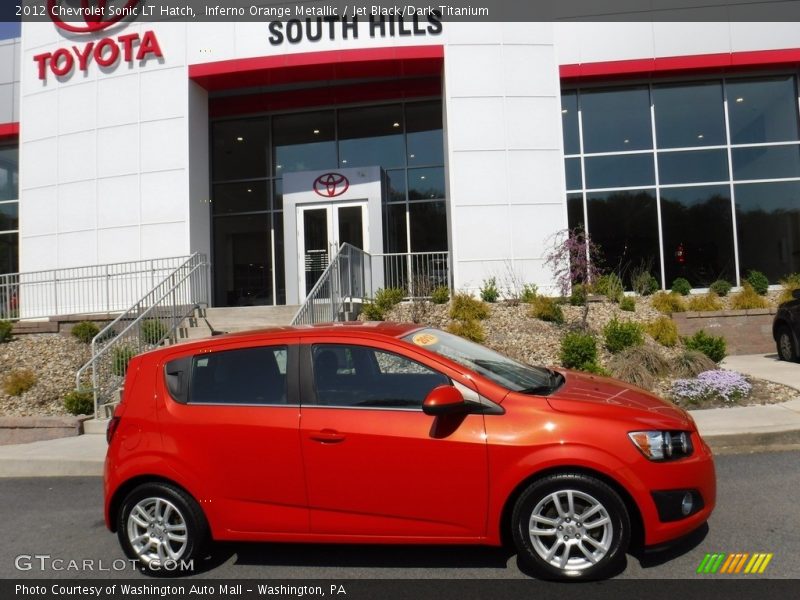 Inferno Orange Metallic / Jet Black/Dark Titanium 2012 Chevrolet Sonic LT Hatch