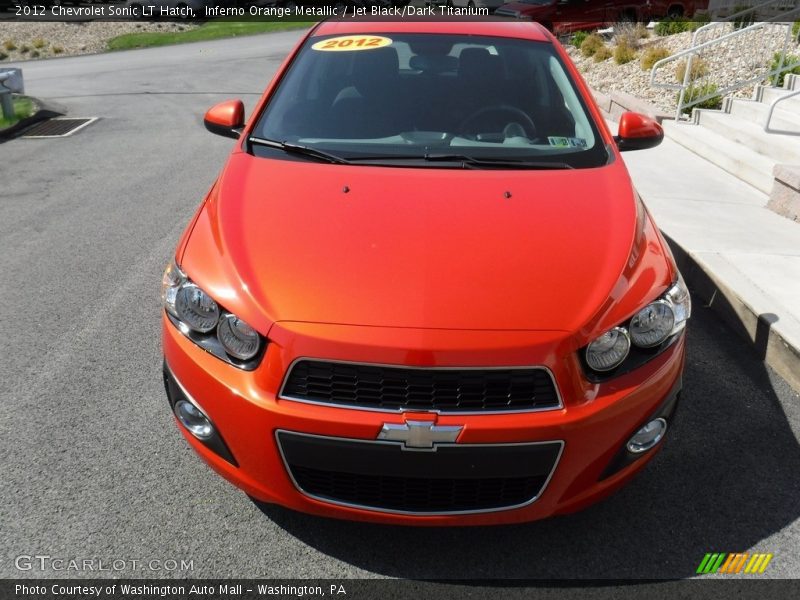 Inferno Orange Metallic / Jet Black/Dark Titanium 2012 Chevrolet Sonic LT Hatch