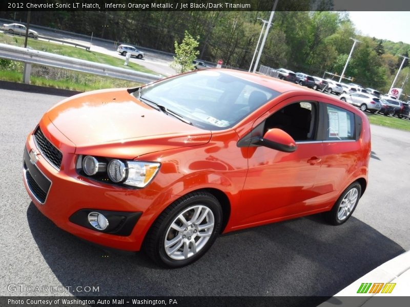 Inferno Orange Metallic / Jet Black/Dark Titanium 2012 Chevrolet Sonic LT Hatch