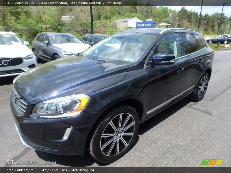 Magic Blue Metallic / Soft Beige 2017 Volvo XC60 T6 AWD Inscription