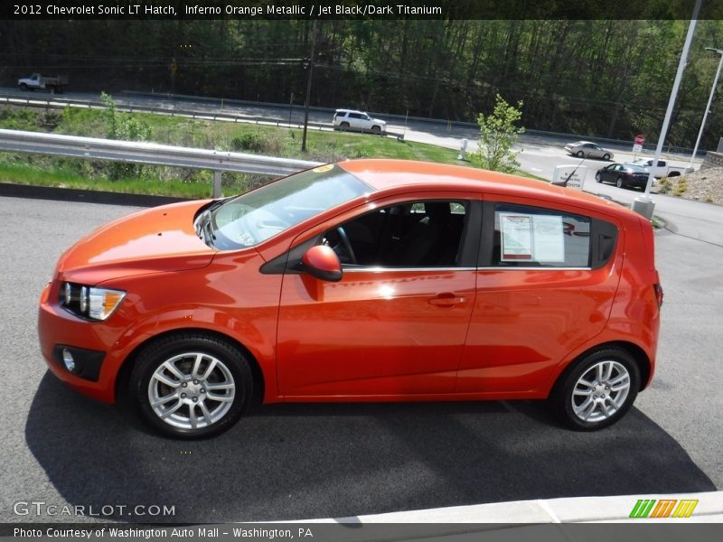Inferno Orange Metallic / Jet Black/Dark Titanium 2012 Chevrolet Sonic LT Hatch