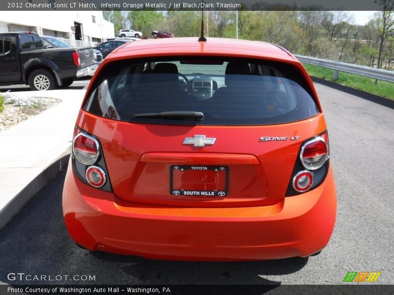 Inferno Orange Metallic / Jet Black/Dark Titanium 2012 Chevrolet Sonic LT Hatch