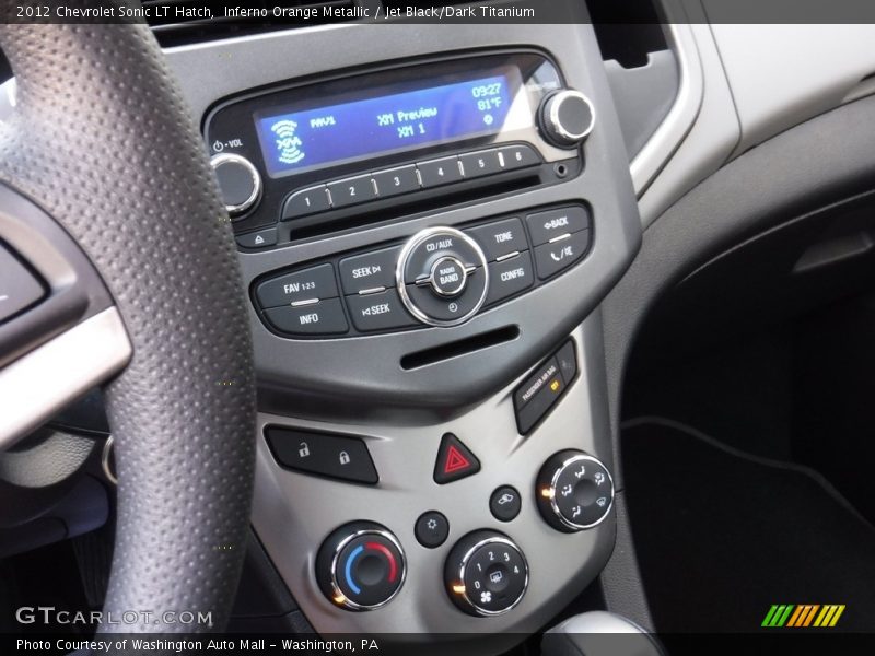Inferno Orange Metallic / Jet Black/Dark Titanium 2012 Chevrolet Sonic LT Hatch