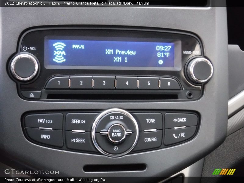 Inferno Orange Metallic / Jet Black/Dark Titanium 2012 Chevrolet Sonic LT Hatch