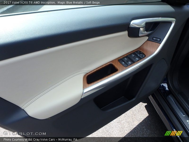 Magic Blue Metallic / Soft Beige 2017 Volvo XC60 T6 AWD Inscription