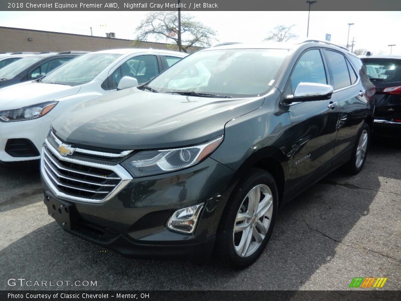 Nightfall Gray Metallic / Jet Black 2018 Chevrolet Equinox Premier AWD