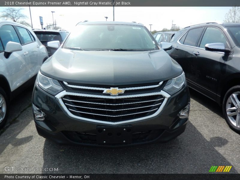 Nightfall Gray Metallic / Jet Black 2018 Chevrolet Equinox Premier AWD