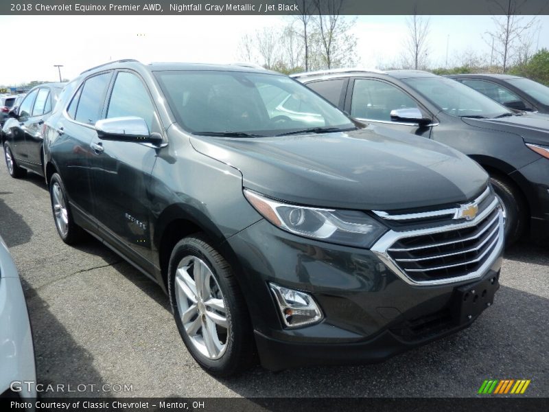 Nightfall Gray Metallic / Jet Black 2018 Chevrolet Equinox Premier AWD
