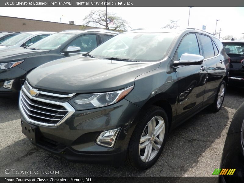 Nightfall Gray Metallic / Jet Black 2018 Chevrolet Equinox Premier AWD