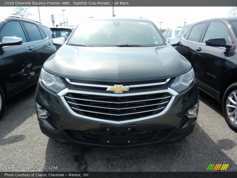 Nightfall Gray Metallic / Jet Black 2018 Chevrolet Equinox Premier AWD
