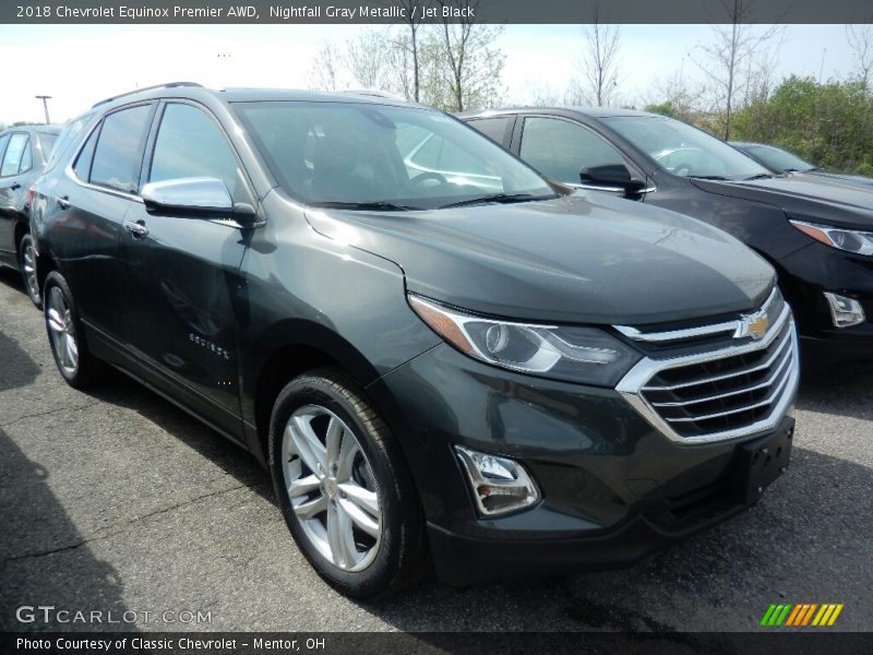Nightfall Gray Metallic / Jet Black 2018 Chevrolet Equinox Premier AWD