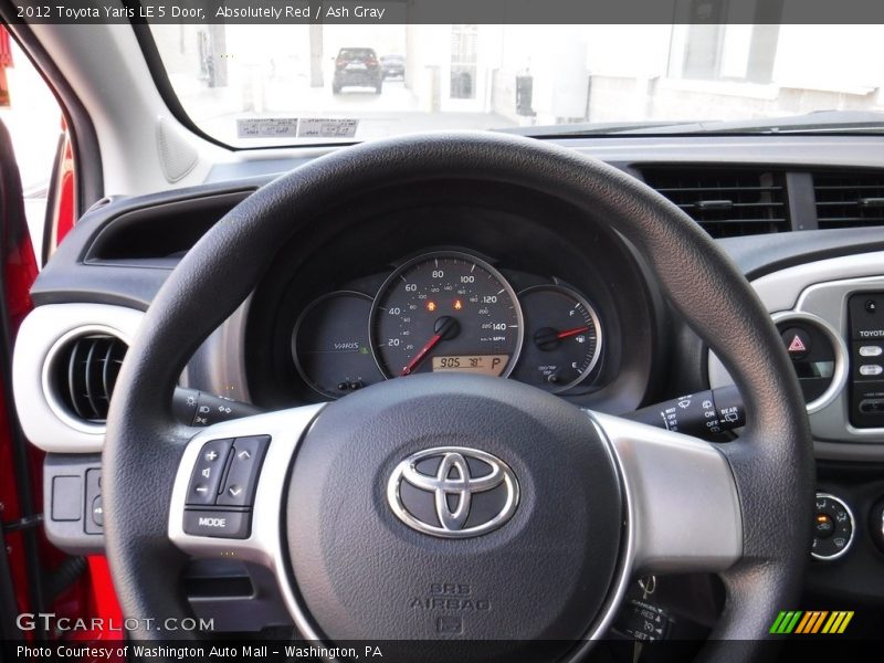 Absolutely Red / Ash Gray 2012 Toyota Yaris LE 5 Door