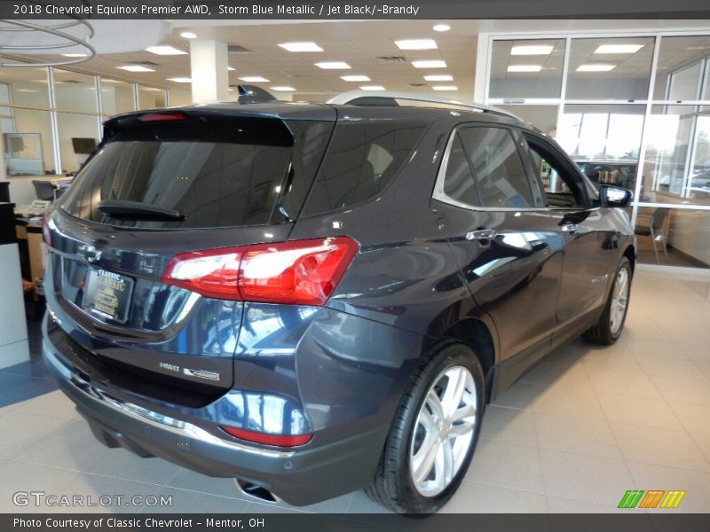 Storm Blue Metallic / Jet Black/­Brandy 2018 Chevrolet Equinox Premier AWD