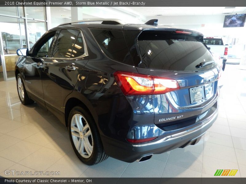 Storm Blue Metallic / Jet Black/­Brandy 2018 Chevrolet Equinox Premier AWD