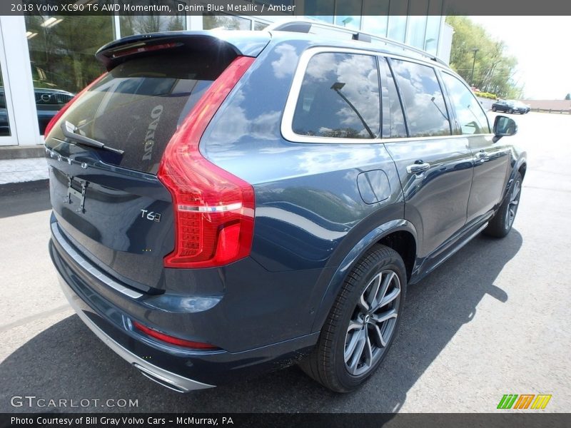 Denim Blue Metallic / Amber 2018 Volvo XC90 T6 AWD Momentum