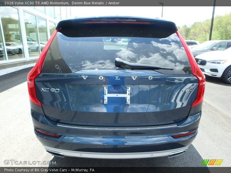 Denim Blue Metallic / Amber 2018 Volvo XC90 T6 AWD Momentum