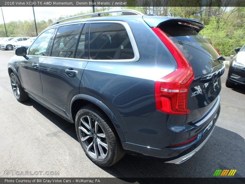 Denim Blue Metallic / Amber 2018 Volvo XC90 T6 AWD Momentum