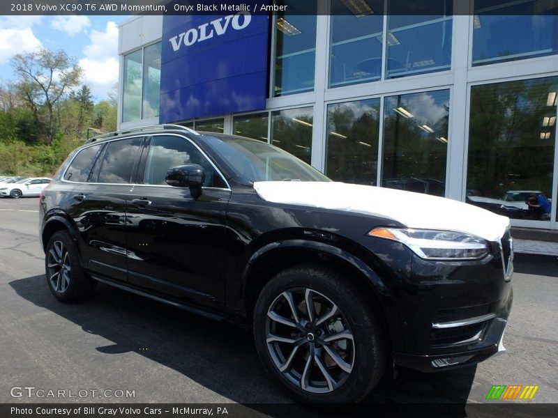 Onyx Black Metallic / Amber 2018 Volvo XC90 T6 AWD Momentum