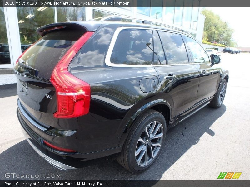 Onyx Black Metallic / Amber 2018 Volvo XC90 T6 AWD Momentum