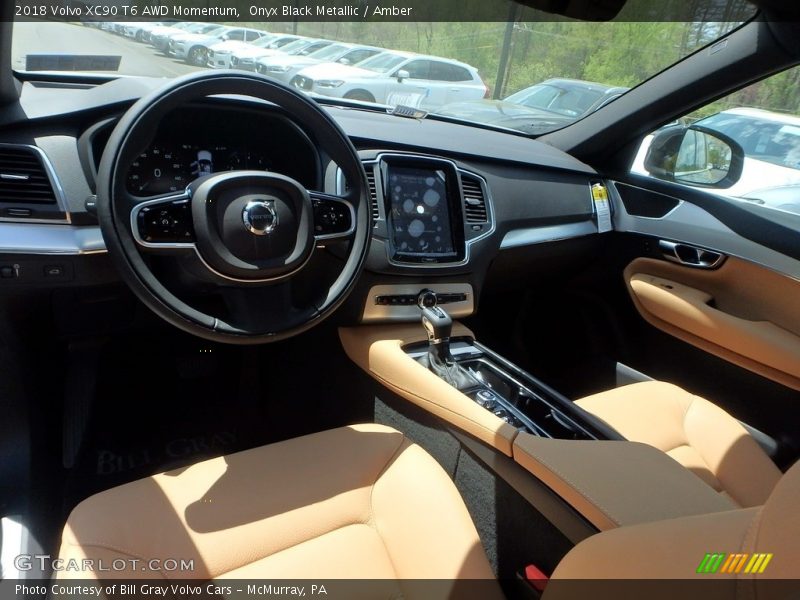 Onyx Black Metallic / Amber 2018 Volvo XC90 T6 AWD Momentum