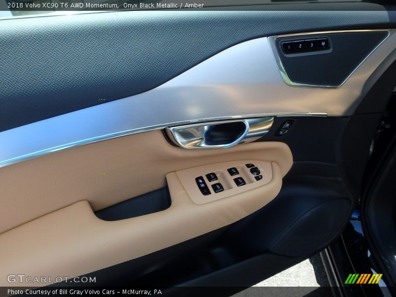 Onyx Black Metallic / Amber 2018 Volvo XC90 T6 AWD Momentum
