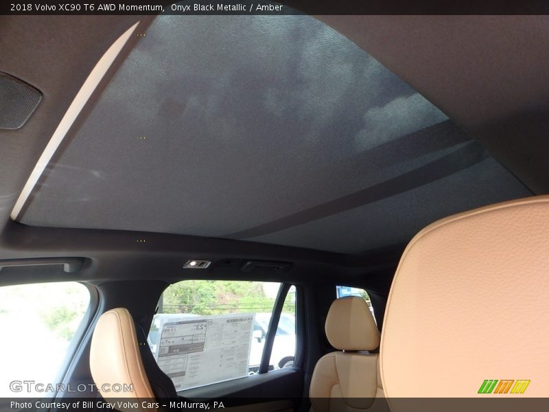 Onyx Black Metallic / Amber 2018 Volvo XC90 T6 AWD Momentum