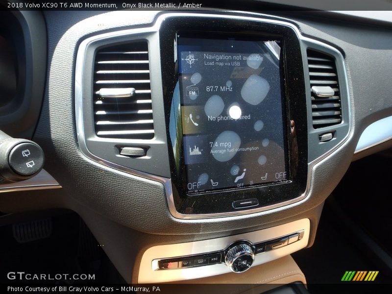 Onyx Black Metallic / Amber 2018 Volvo XC90 T6 AWD Momentum