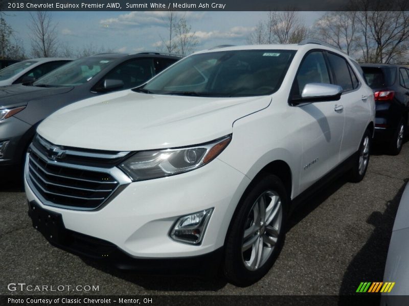 Summit White / Medium Ash Gray 2018 Chevrolet Equinox Premier AWD