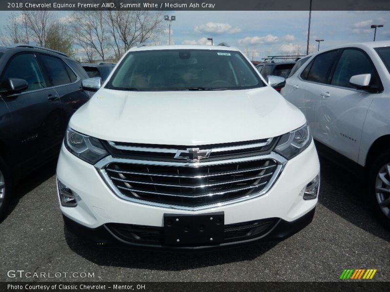 Summit White / Medium Ash Gray 2018 Chevrolet Equinox Premier AWD