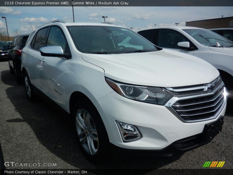 Summit White / Medium Ash Gray 2018 Chevrolet Equinox Premier AWD