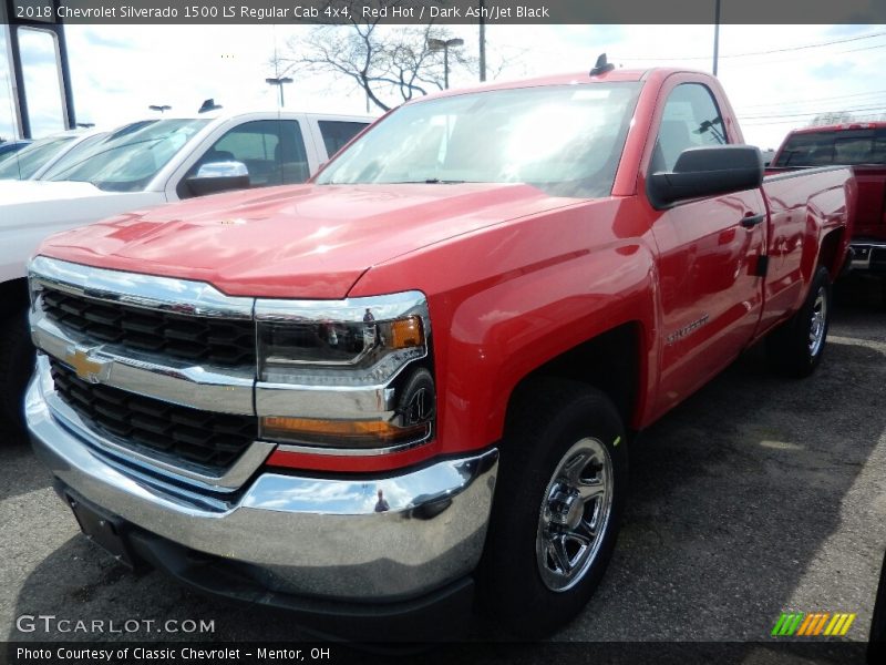 Red Hot / Dark Ash/Jet Black 2018 Chevrolet Silverado 1500 LS Regular Cab 4x4