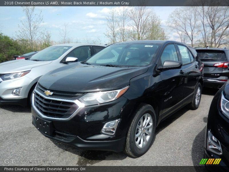 Mosaic Black Metallic / Medium Ash Gray 2018 Chevrolet Equinox LS AWD