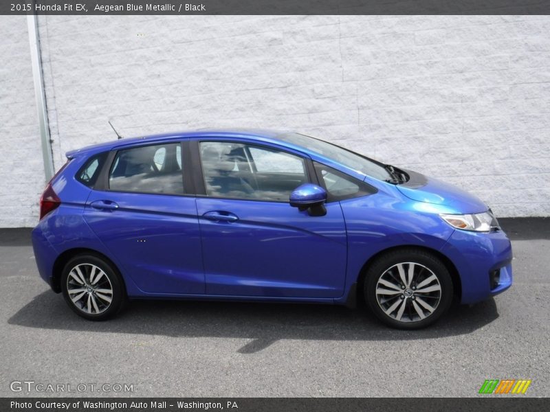 Aegean Blue Metallic / Black 2015 Honda Fit EX